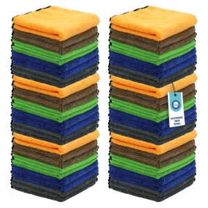 Thick High-Low Pile Car Wash Towel 40*40CM 400GSM with Bound Edges Super Absorbent Quick Dry Polishing Detailing Cleaning Cloth for Auto Care