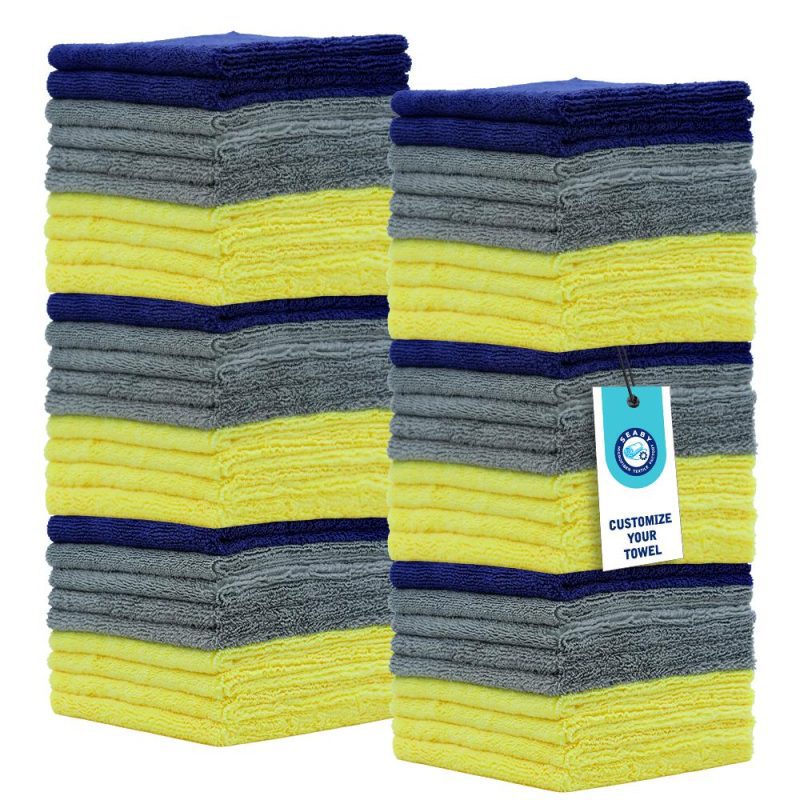 40x40CM 380g Edgeless Microfiber Towel Quick Dry Super Absorbent Cleaning Cloth for Car Detailing and Interior Cleaning