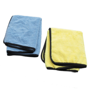 50x70CM 400GSM Microfiber Cleaning Cloth Branded Microfiber Blue Ribbed Car Washing Drying Car Cleaning Cloth