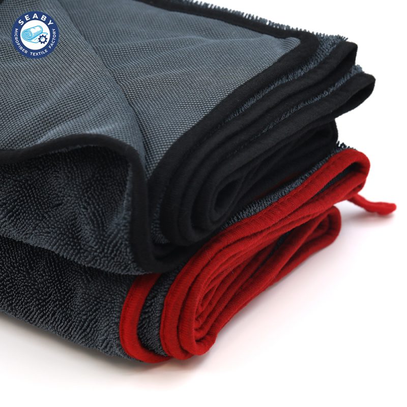 XL Twisted Loop Microfiber Drying Towel Super Absorbent Quick Dry Lint-Free Car Wash Cloth Heavy Duty Soft Fabric