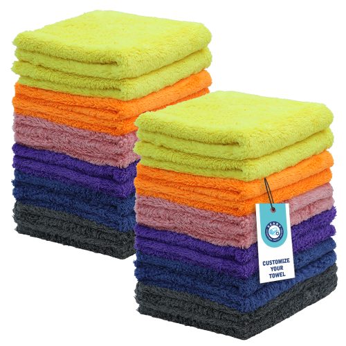 40x40CM 350GSM Coral Fleece Towel Long Pile Super Soft Polyester Quick Dry Absorbent Cleaning Cloth Heavy Duty Multi-Purpose Rag