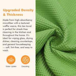 Microfiber Tea Towel Soft Absorbent Protective for Kitchen Glassware and Dishes