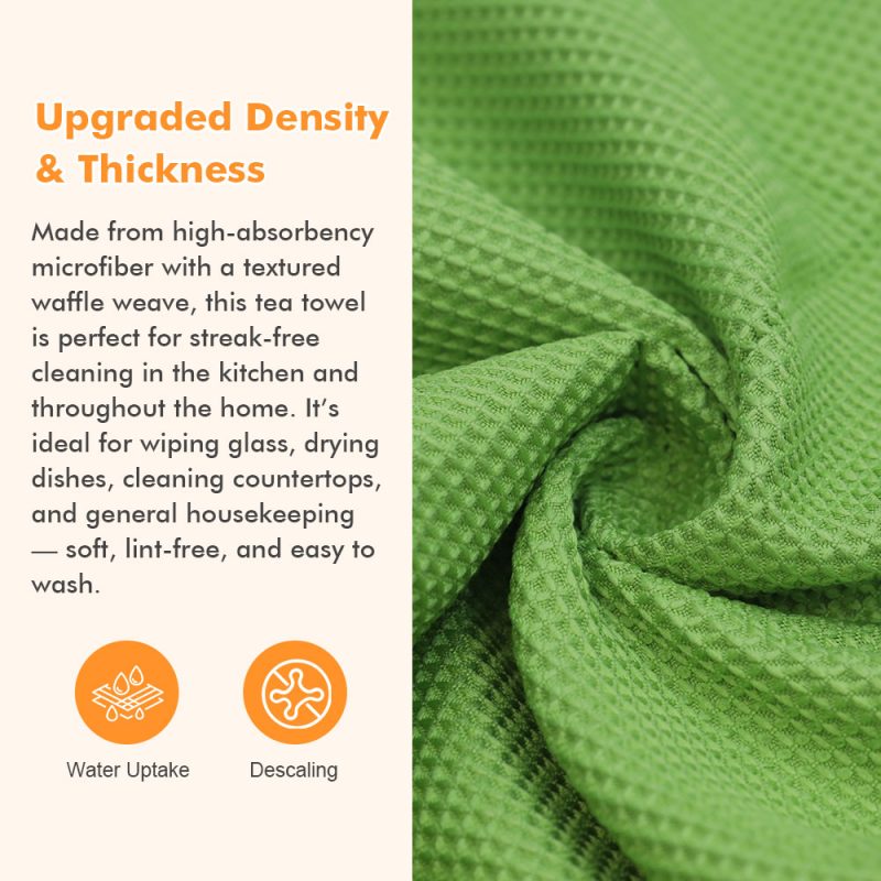 Microfiber Tea Towel Soft Absorbent Protective for Kitchen Glassware and Dishes