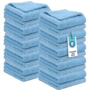 40x40cm Soft Polyester Microfiber Coral Fleece Towel 500GSM Quick Dry Absorbent Car Wash Cloth Scratch-Free Car Care Cleaning