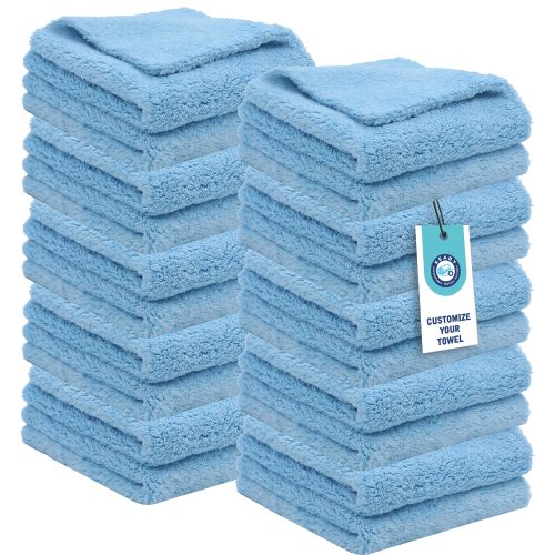 40x40cm Soft Polyester Microfiber Coral Fleece Towel 500GSM Quick Dry Absorbent Car Wash Cloth Scratch-Free Car Care Cleaning