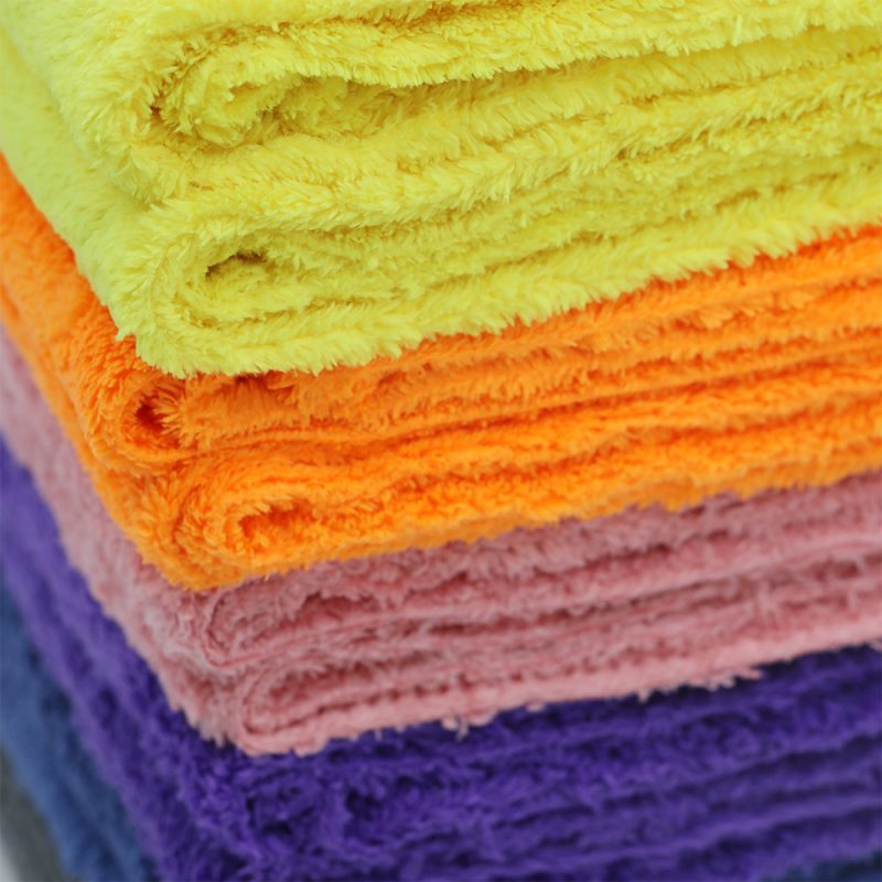 40x40CM 350GSM Coral Fleece Towel Long Pile Super Soft Polyester Quick Dry Absorbent Cleaning Cloth Heavy Duty Multi-Purpose Rag