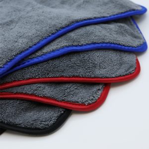 42x48CM Thickened Double Sided Coral Fleece Microfiber Car Drying Towel 1000GSM Polyester Car Polishing Detailing Cleaning Cloth