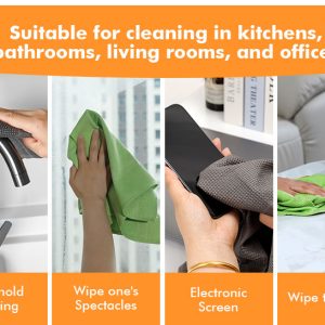 Microfiber Tea Towel Soft Absorbent Protective for Kitchen Glassware and Dishes