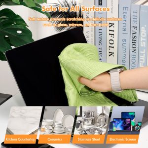 Microfiber Tea Towel Soft Absorbent Protective for Kitchen Glassware and Dishes
