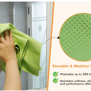 Microfiber Tea Towel Soft Absorbent Protective for Kitchen Glassware and Dishes