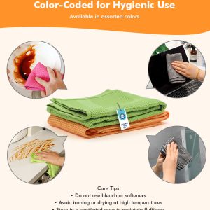 Microfiber Tea Towel Soft Absorbent Protective for Kitchen Glassware and Dishes