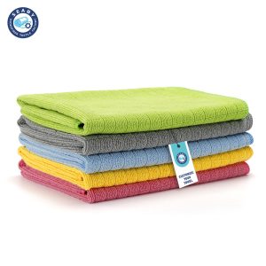 Microfiber Stripe Cleaning Towel Lint Free and Streak Free Effectively Traps Dust and Dirt for Furniture and Household Use