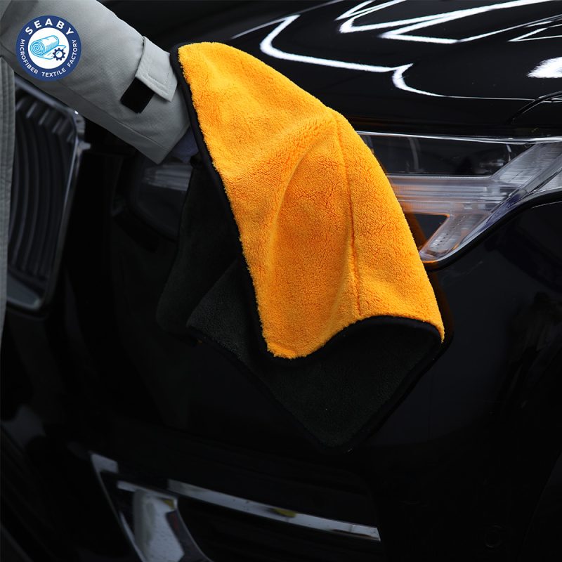 Premium Heavy-Duty Microfiber Coral Fleece Rag Large Absorbent Streak-Free Car Cleaning Cloth Quick Dry Soft Plush Polyester