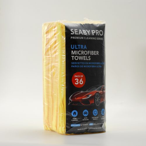 Value Pack Microfiber Cleaning Towels Set of 36 Quick Drying Eco Friendly and Multi Surface Cost Effective Choice for Cars and Household