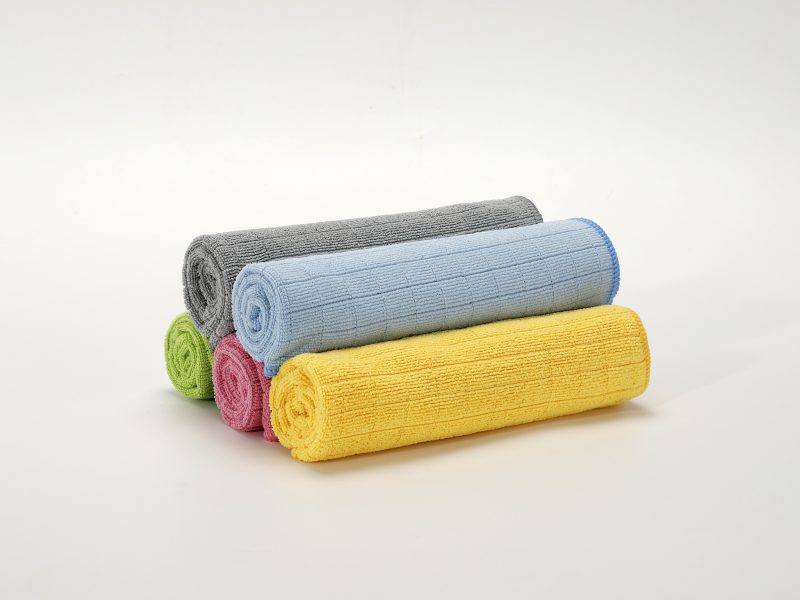 Microfiber Stripe Cleaning Towel Lint Free and Streak Free Effectively Traps Dust and Dirt for Furniture and Household Use