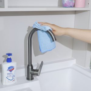 Microfiber Stripe Cleaning Towel Lint Free and Streak Free Effectively Traps Dust and Dirt for Furniture and Household Use
