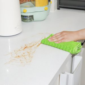 Green Jacquard Microfiber Towel – Fresh Stylish Appearance with Powerful Cleaning Ability, Perfect for Household Use