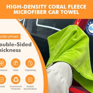 Weft Knitted Brushed Towel Cold Like Touch Softness Excellent Thermal Insulation for Cars Atelier Detailing and Kitchen Cleaning Tasks