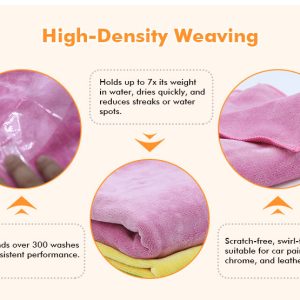 Weft Knitted Brushed Towel Cold Like Touch Softness Excellent Thermal Insulation for Cars Atelier Detailing and Kitchen Cleaning Tasks