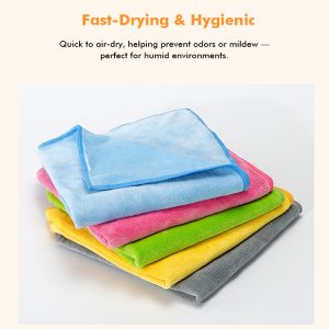 Weft Knitted Brushed Towel Cold Like Touch Softness Excellent Thermal Insulation for Cars Atelier Detailing and Kitchen Cleaning Tasks