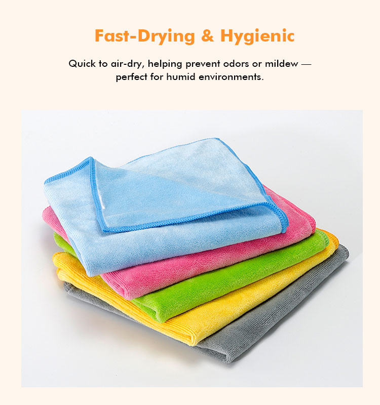 Weft Knitted Brushed Towel Cold Like Touch Softness Excellent Thermal Insulation for Cars Atelier Detailing and Kitchen Cleaning Tasks