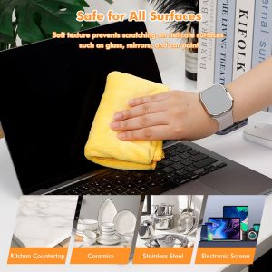 Weft Knitted Brushed Towel Cold Like Touch Softness Excellent Thermal Insulation for Cars Atelier Detailing and Kitchen Cleaning Tasks