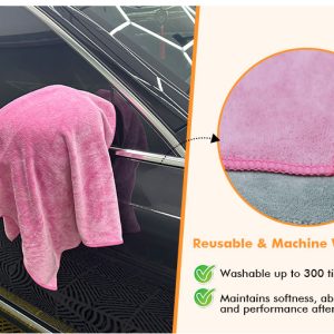 Weft Knitted Brushed Towel Cold Like Touch Softness Excellent Thermal Insulation for Cars Atelier Detailing and Kitchen Cleaning Tasks