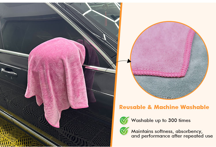 Weft Knitted Brushed Towel Cold Like Touch Softness Excellent Thermal Insulation for Cars Atelier Detailing and Kitchen Cleaning Tasks